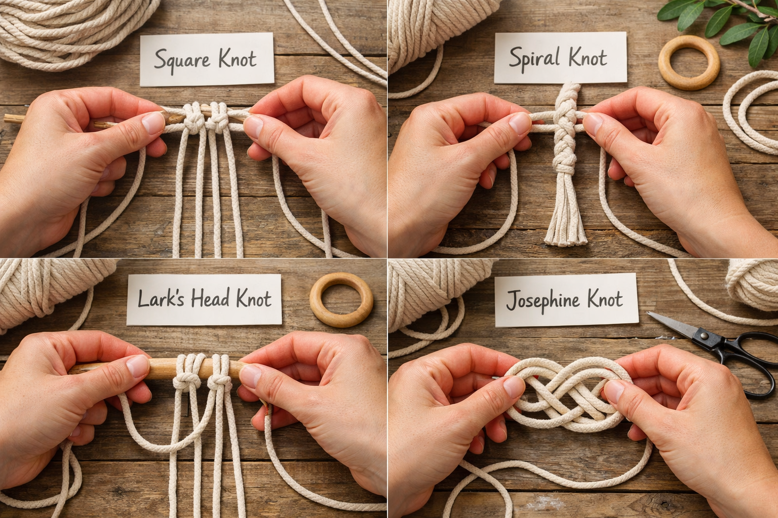 Makrome düğüm teknikleri