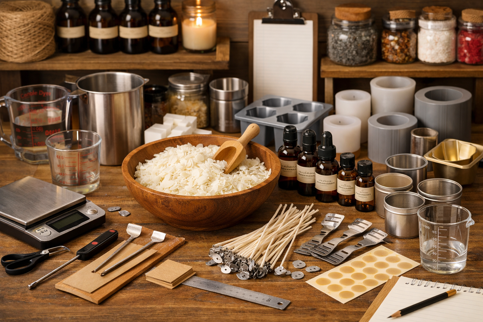 Mum yapımı malzemeleri