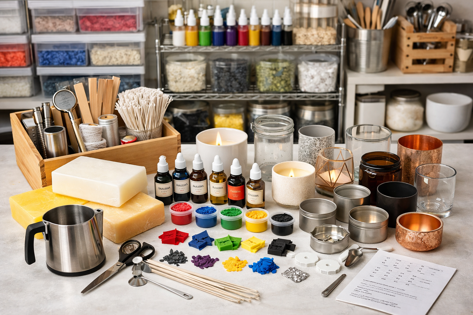 Mum yapımı malzemeleri