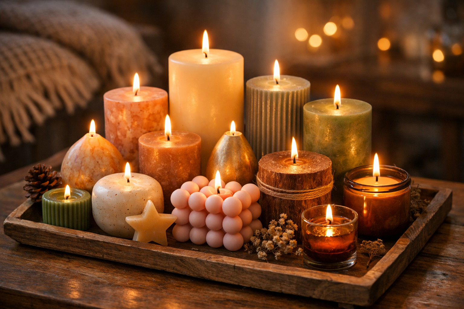 Hazır dekoratif mumlar